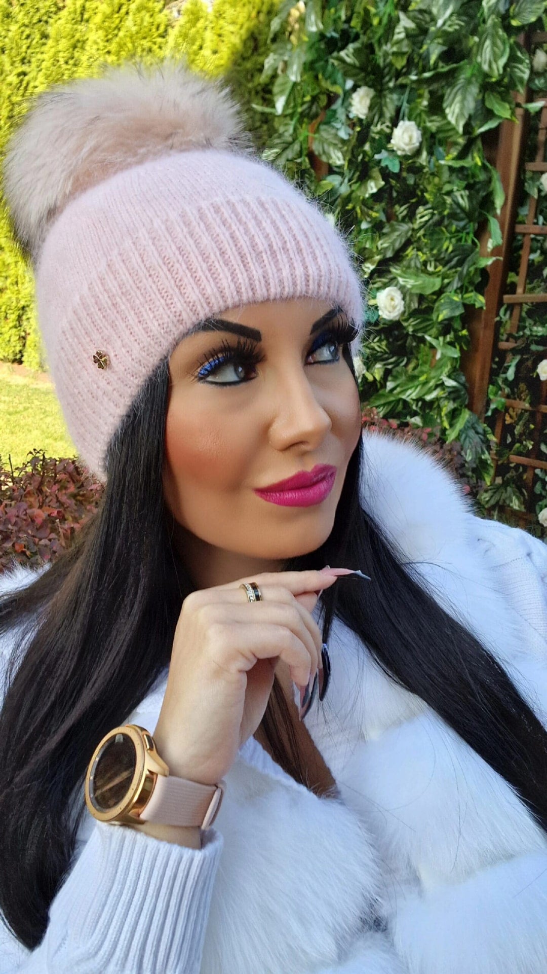 Czapka zimowa WANESA z pomponem narutalnym