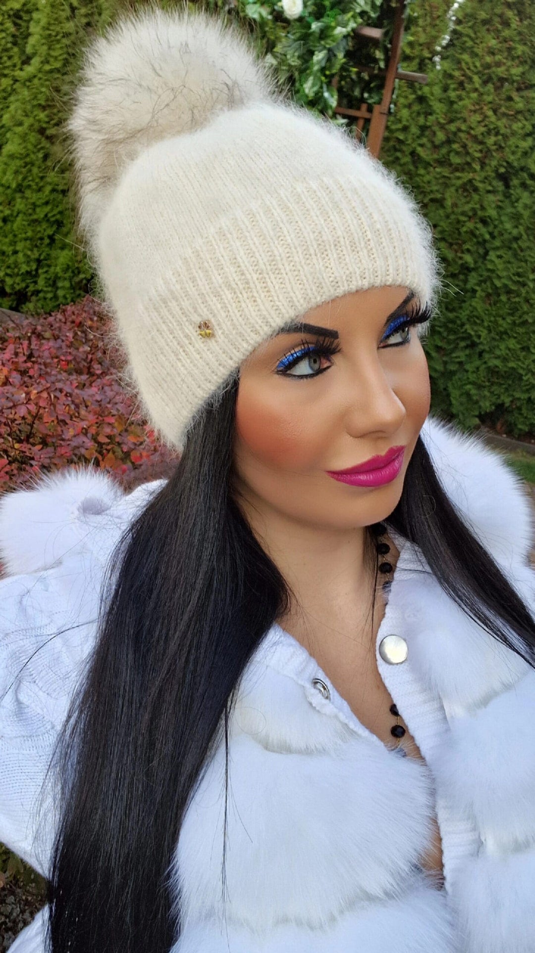 Czapka zimowa WANESA z pomponem narutalnym