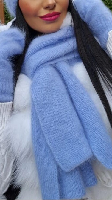 Szalik zimowy LILY WANESA NATALIA z angory