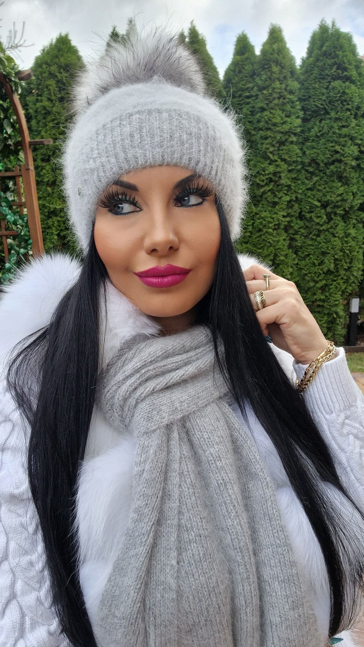 Czapka zimowa WANESA z pomponem narutalnym