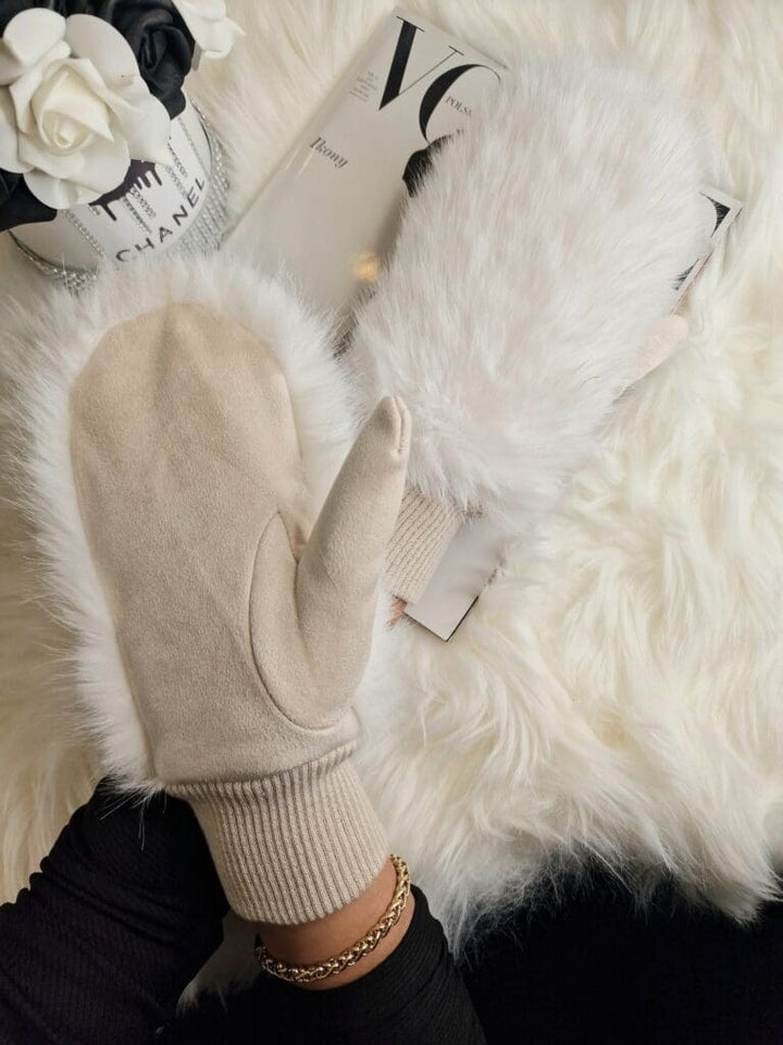 Rękawiczki WINTER bardzo ciepłe z  futerkiem