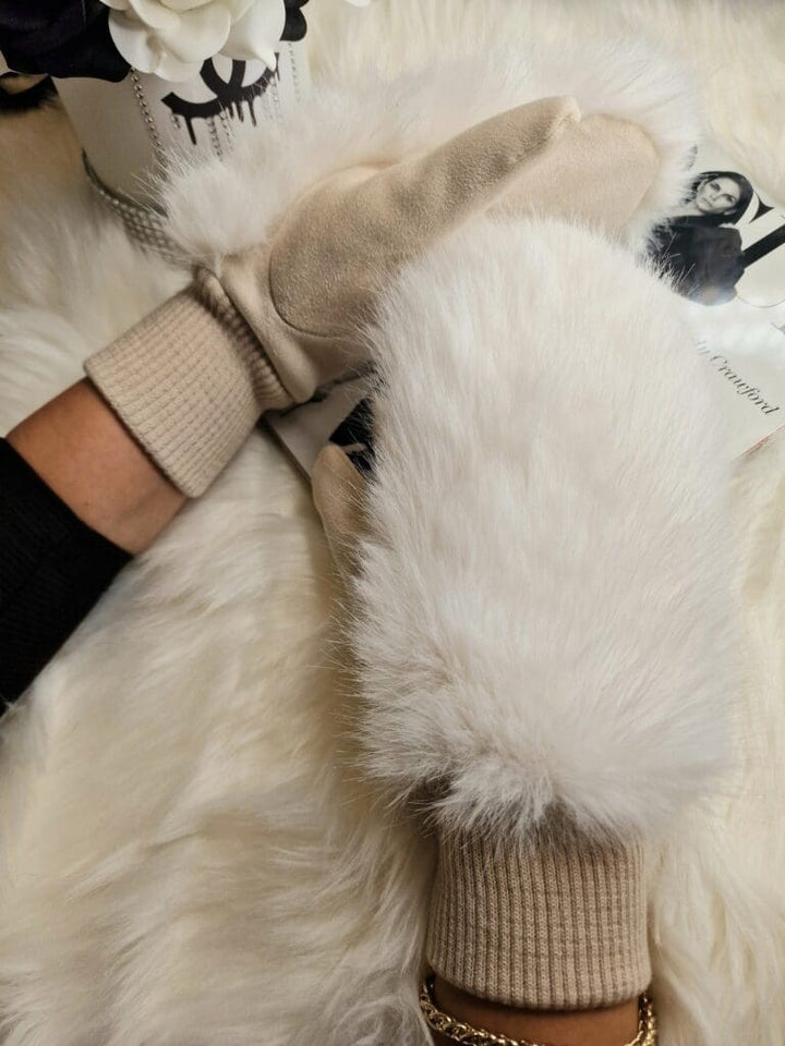 Rękawiczki WINTER bardzo ciepłe z  futerkiem