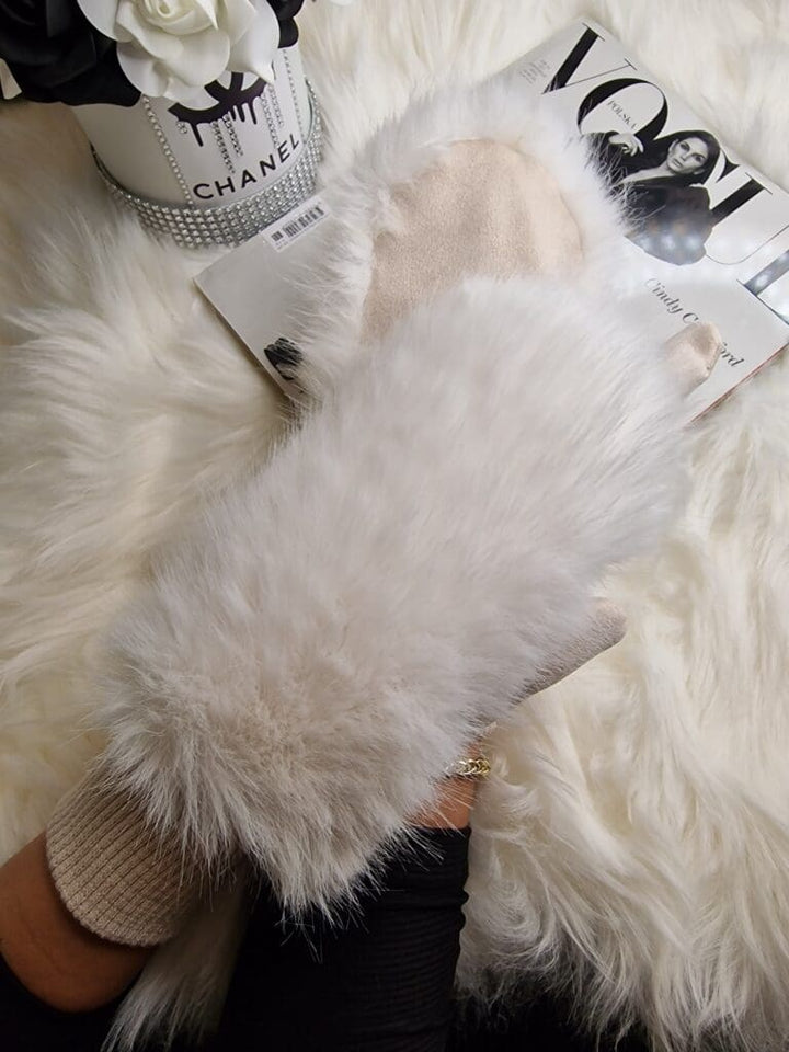 Rękawiczki WINTER bardzo ciepłe z  futerkiem