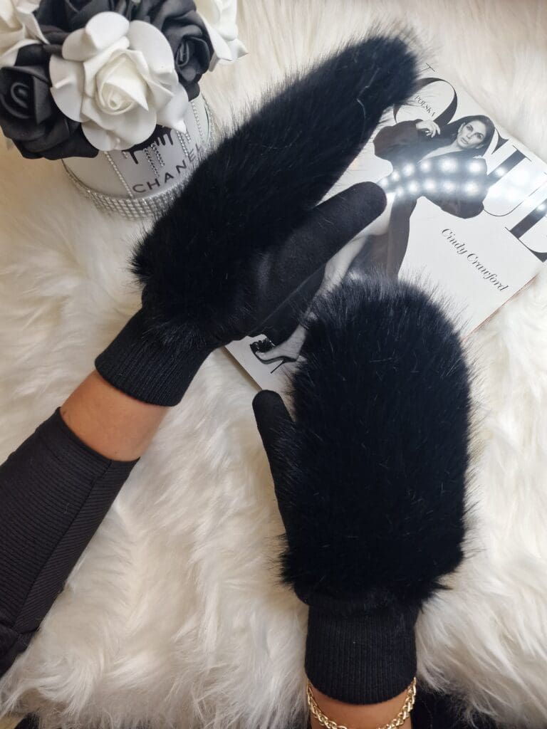 Rękawiczki WINTER bardzo ciepłe z  futerkiem