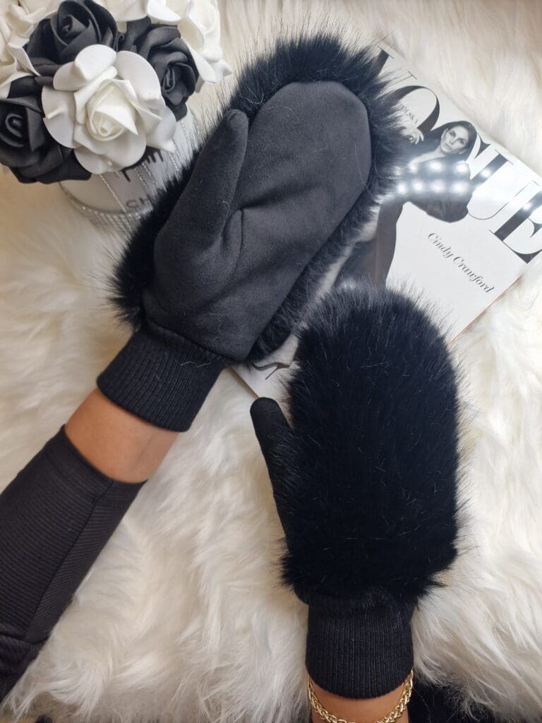 Rękawiczki WINTER bardzo ciepłe z  futerkiem