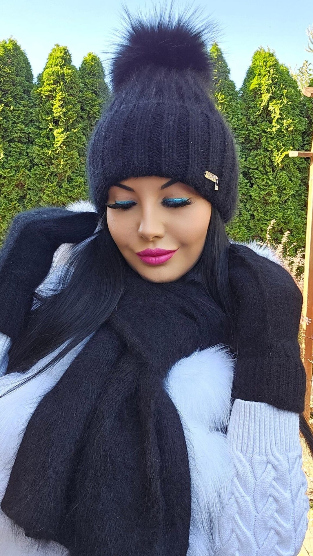 Czapka zimowa JESICA z pomponem narutalnym