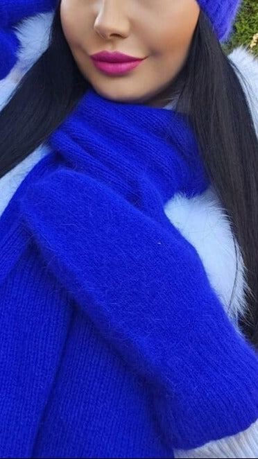 Rękawiczki zimowe z angory LILY