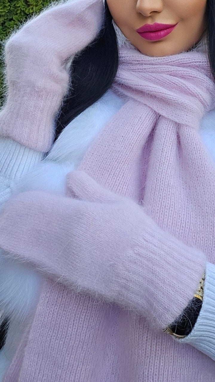 Rękawiczki zimowe z angory LILY