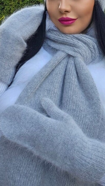 Rękawiczki zimowe z angory LILY