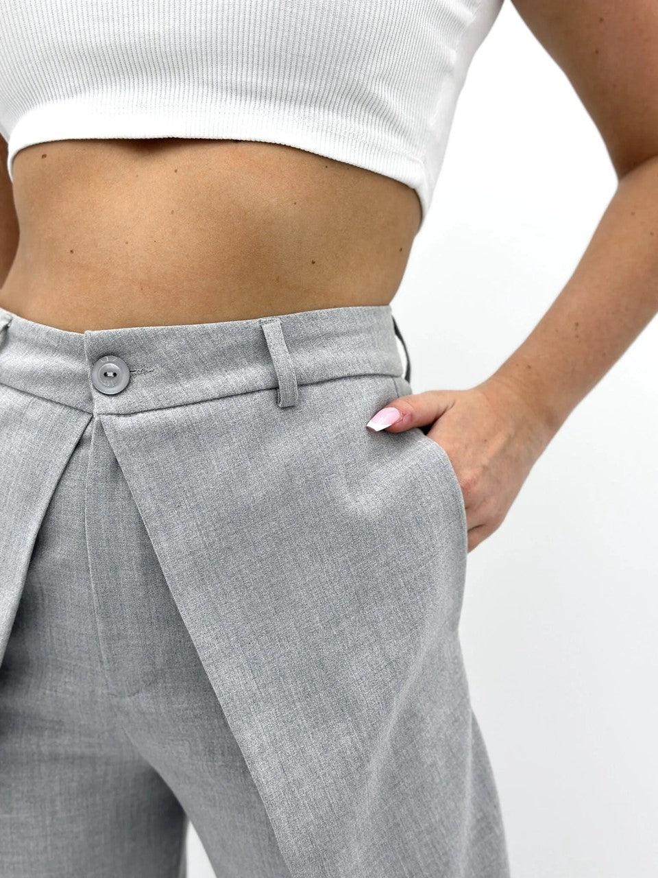 Szare spodnie materiałowe TOLEDO