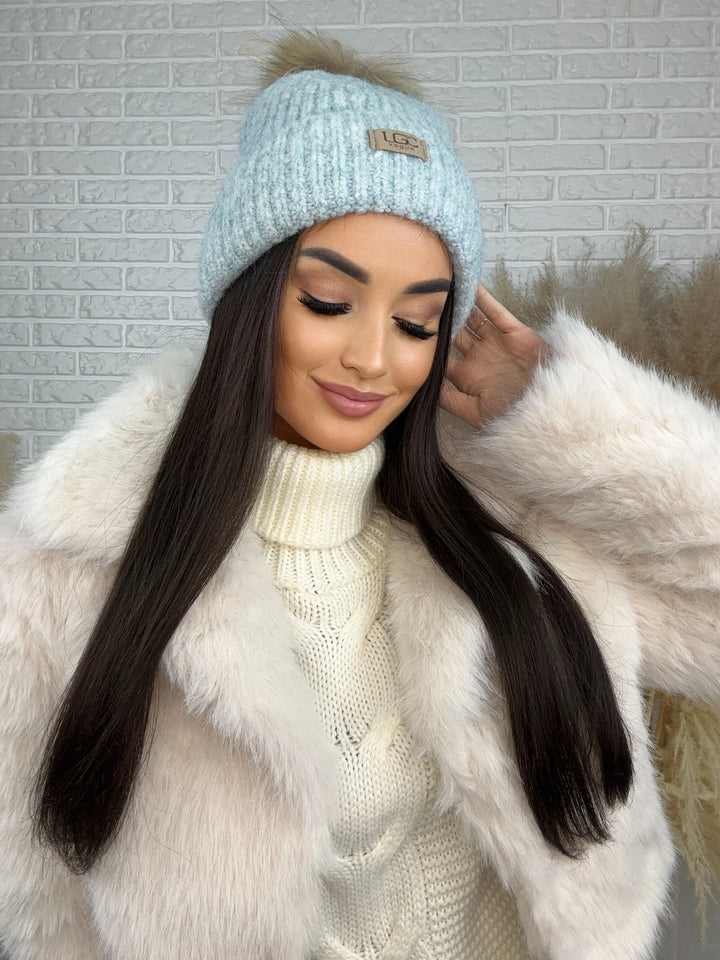 Czapka zimowa LGC - miękka, ciepła, z pomponem