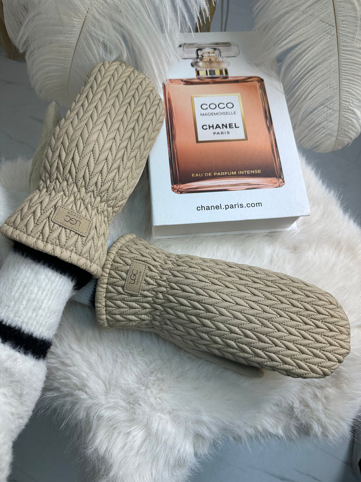 Rękawiczki SANAH - ciepłe, zimowe, materiał pikowany z widoczną strukturą