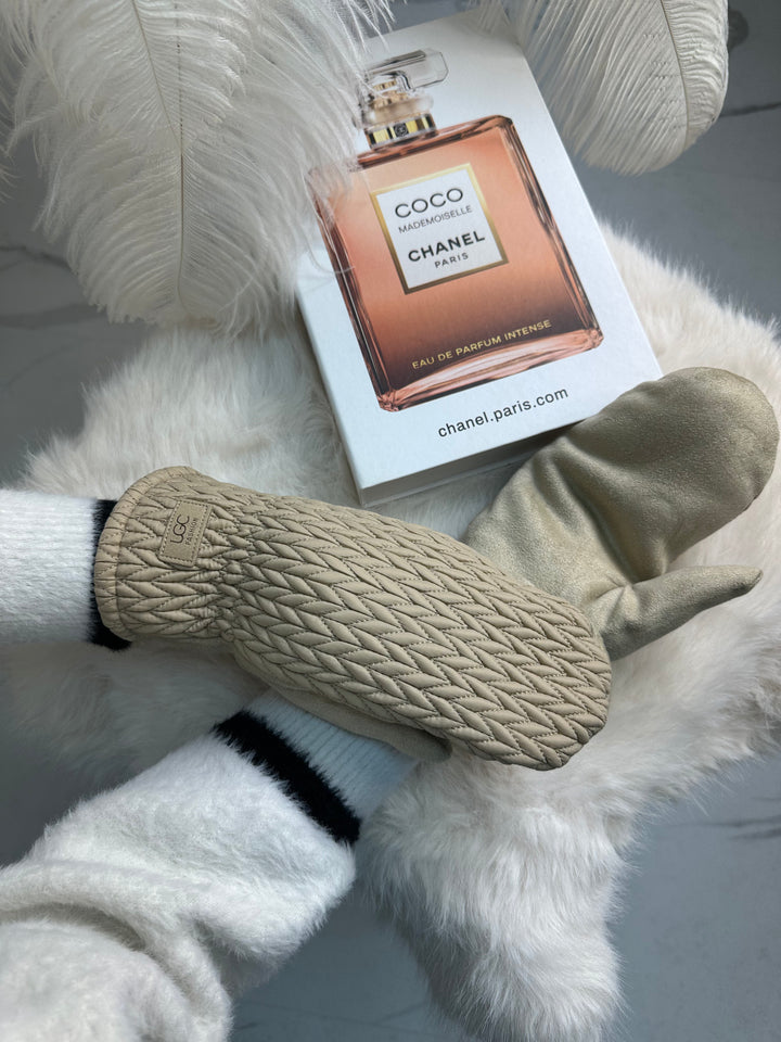 Rękawiczki SANAH - ciepłe, zimowe, materiał pikowany z widoczną strukturą