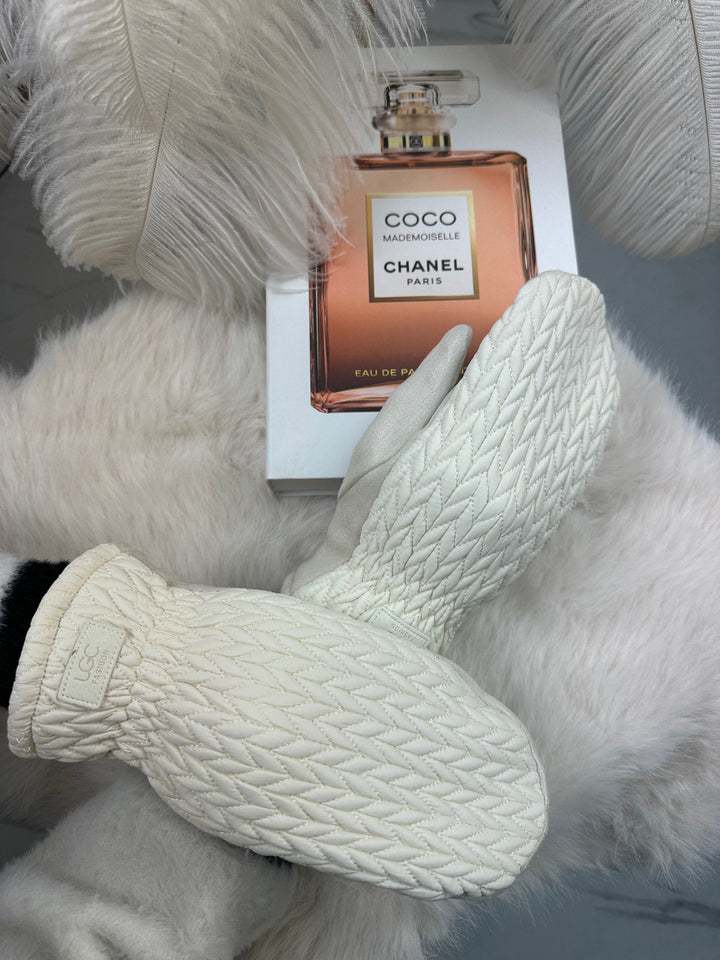 Rękawiczki SANAH - ciepłe, zimowe, materiał pikowany z widoczną strukturą