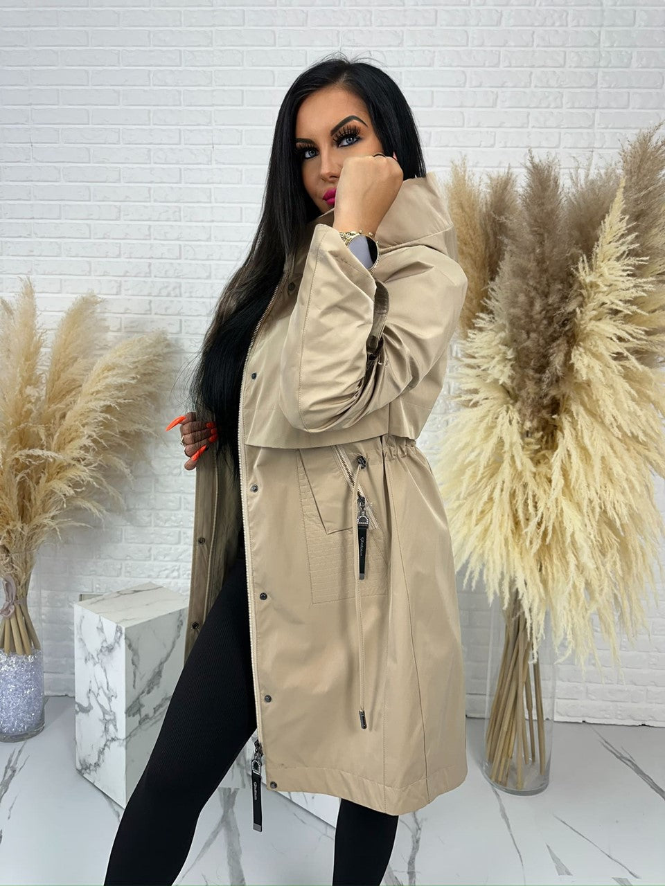 Beżowa parka URBAN CHIC
