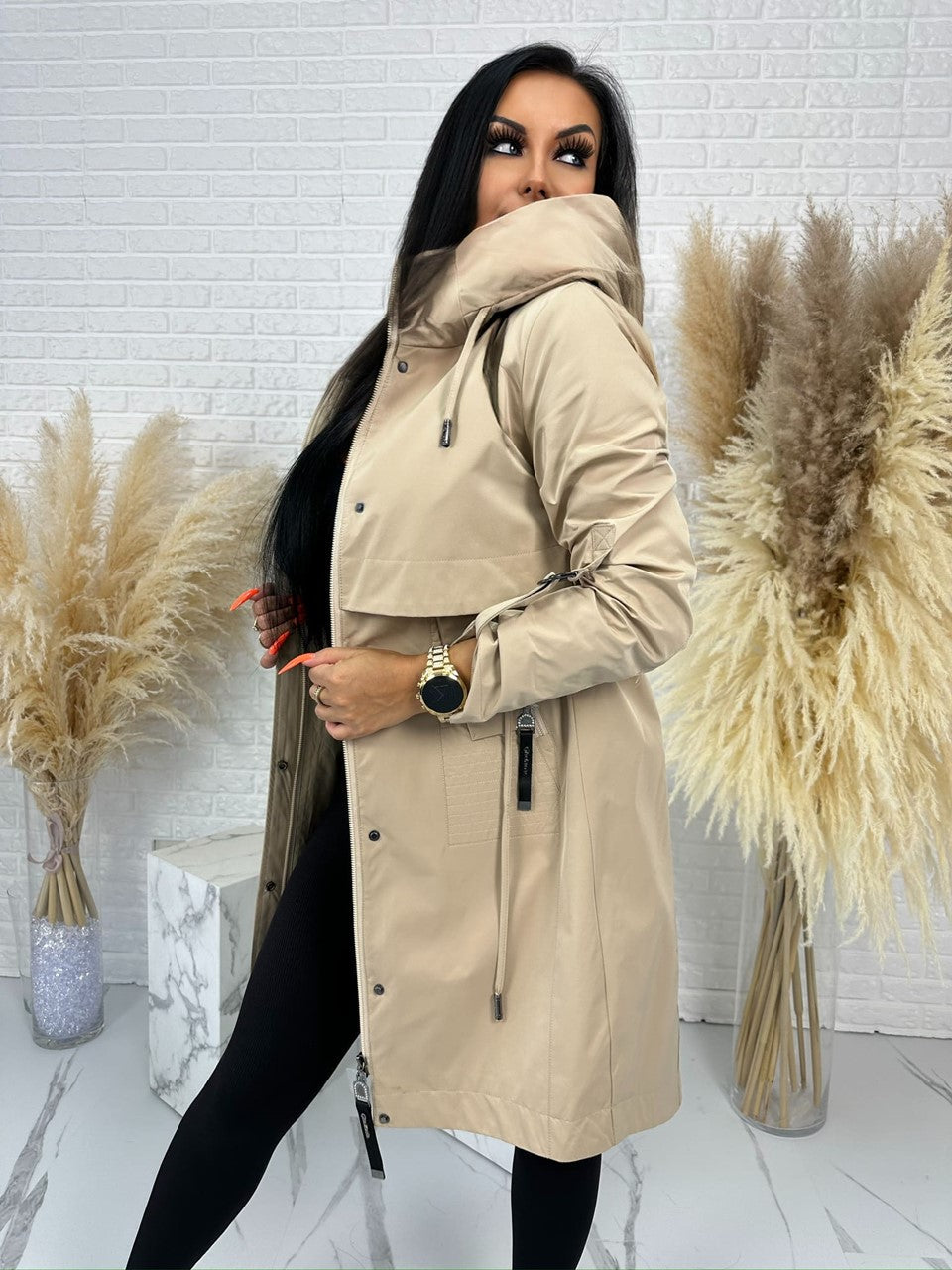 Beżowa parka URBAN CHIC