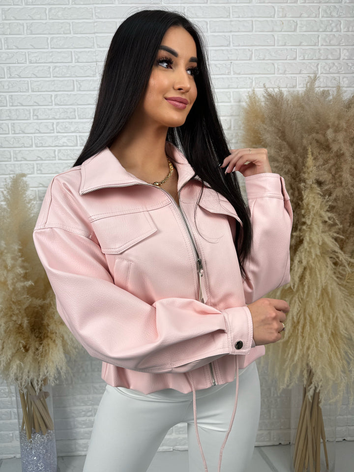 Kurtka ZOYA – lekka wiosenna ze ściągaczem w pasie