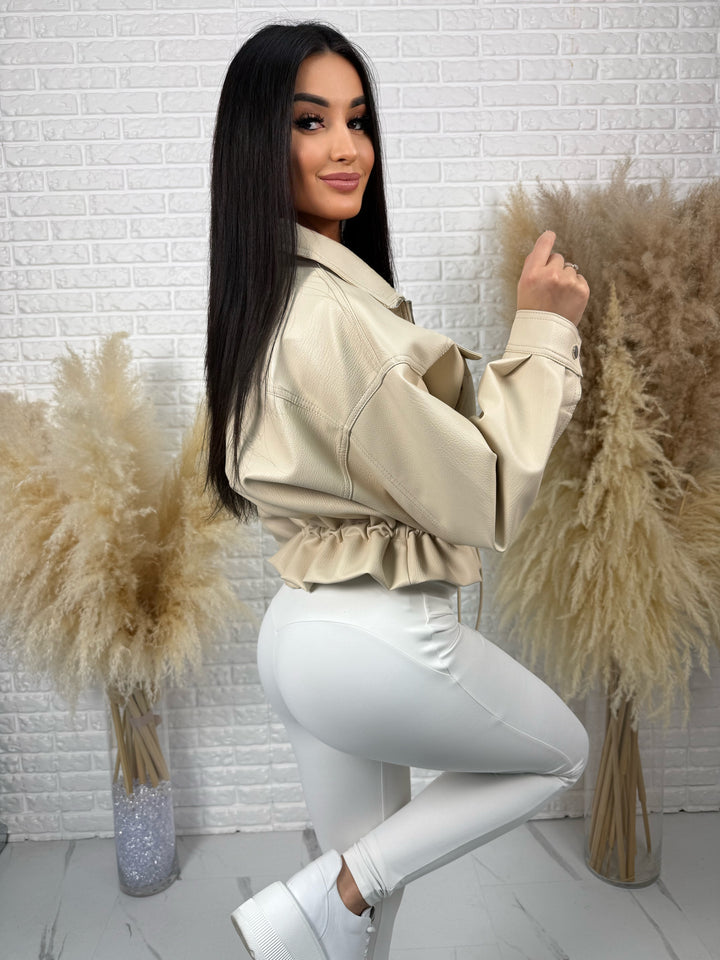 Kurtka ZOYA – lekka wiosenna ze ściągaczem w pasie