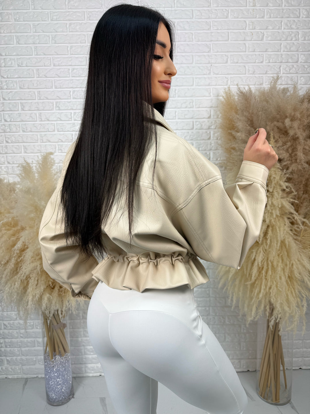 Kurtka ZOYA – lekka wiosenna ze ściągaczem w pasie