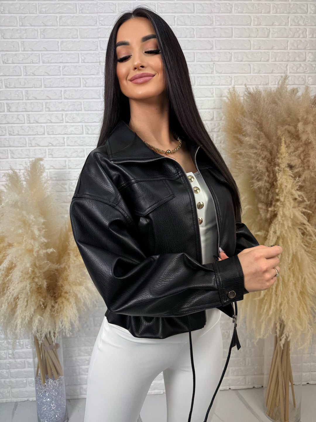 Kurtka ZOYA – lekka wiosenna ze ściągaczem w pasie