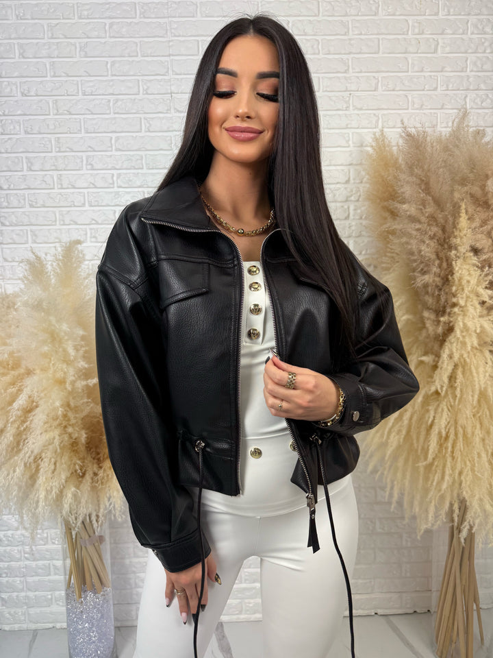 Kurtka ZOYA – lekka wiosenna ze ściągaczem w pasie