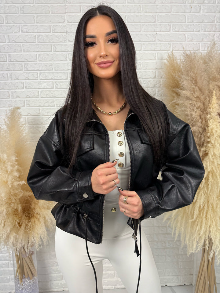 Kurtka ZOYA – lekka wiosenna ze ściągaczem w pasie