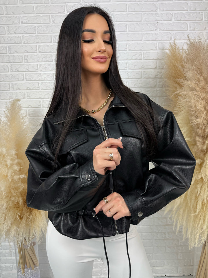 Kurtka ZOYA – lekka wiosenna ze ściągaczem w pasie