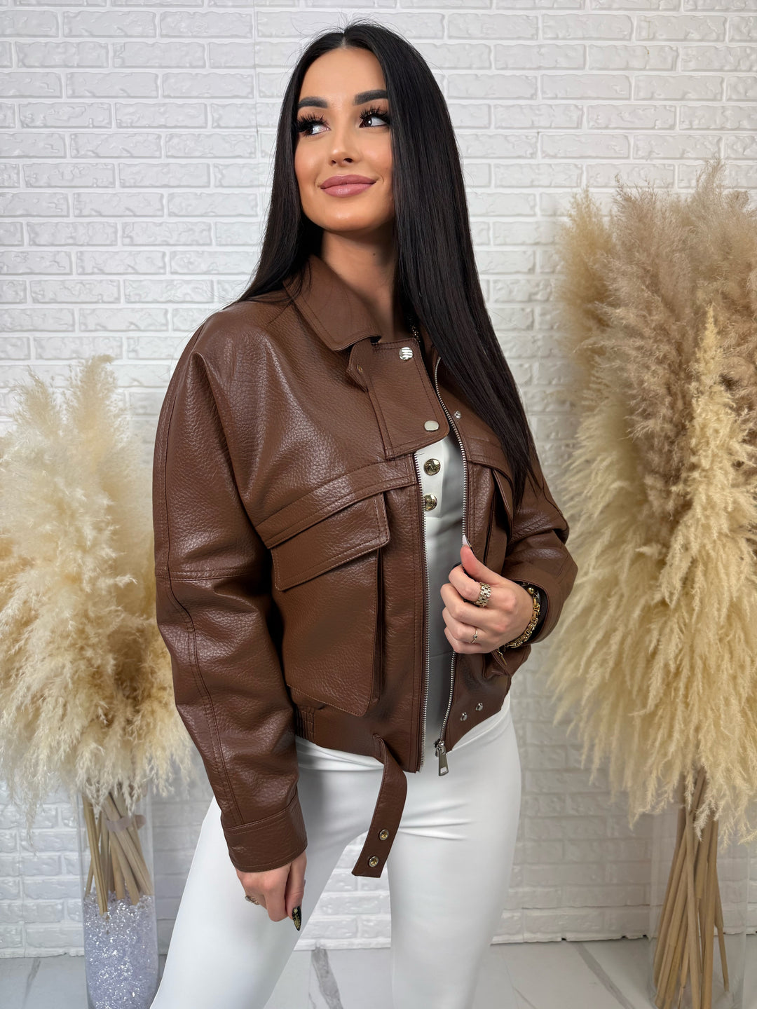 Kurtka wiosenna MIRABELLA - duże kieszenie, krój oversize