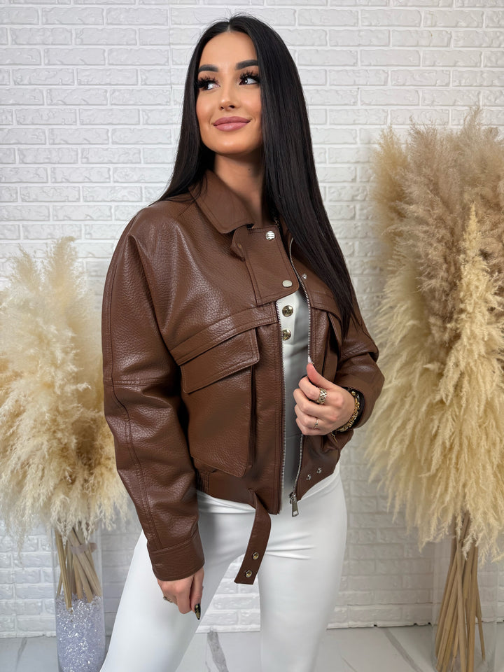 Kurtka wiosenna MIRABELLA - duże kieszenie, krój oversize