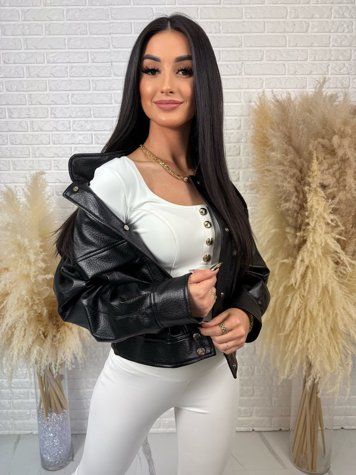 Kurtka KAJA - szerokie ramiona z napami