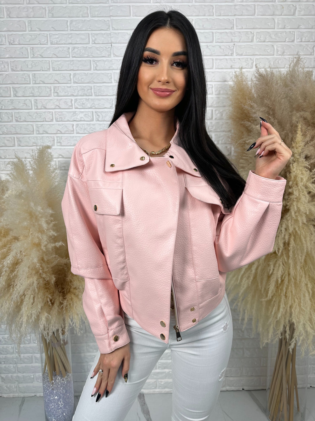 Kurtka wiosenna ANA - model oversize z dużymi kieszeniami