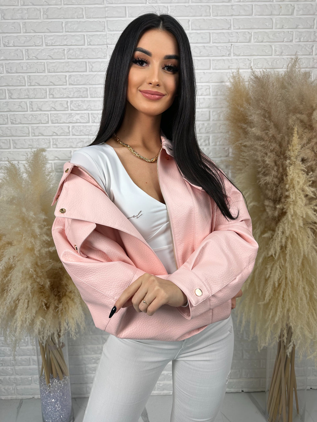 Kurtka wiosenna ANA - model oversize z dużymi kieszeniami