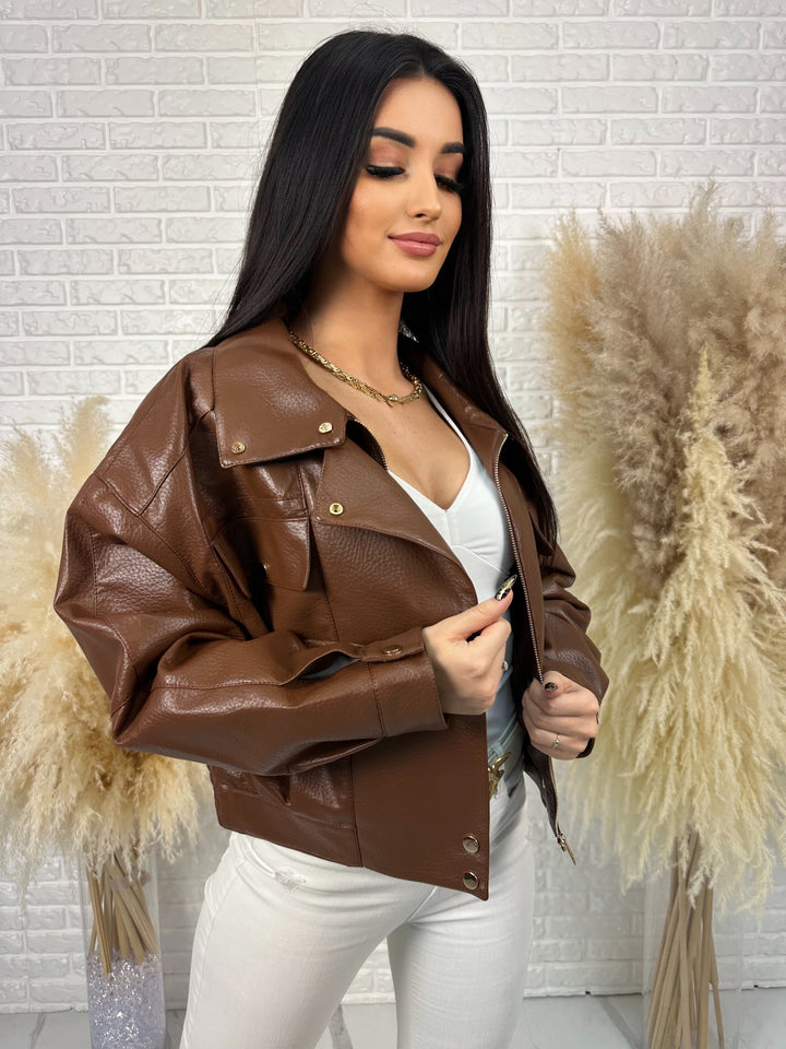 Kurtka wiosenna ANA - model oversize z dużymi kieszeniami