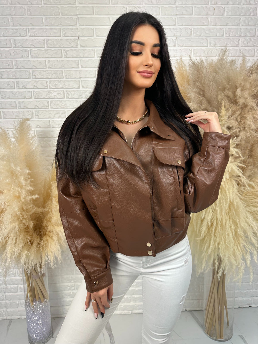 Kurtka wiosenna ANA - model oversize z dużymi kieszeniami