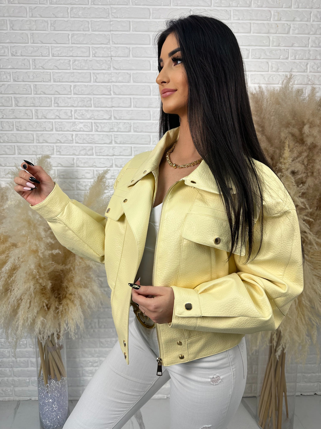 Kurtka wiosenna ANA - model oversize z dużymi kieszeniami