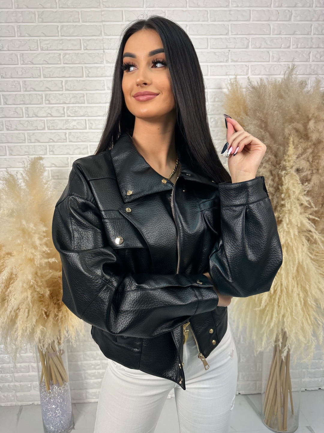 Kurtka wiosenna ANA - model oversize z dużymi kieszeniami