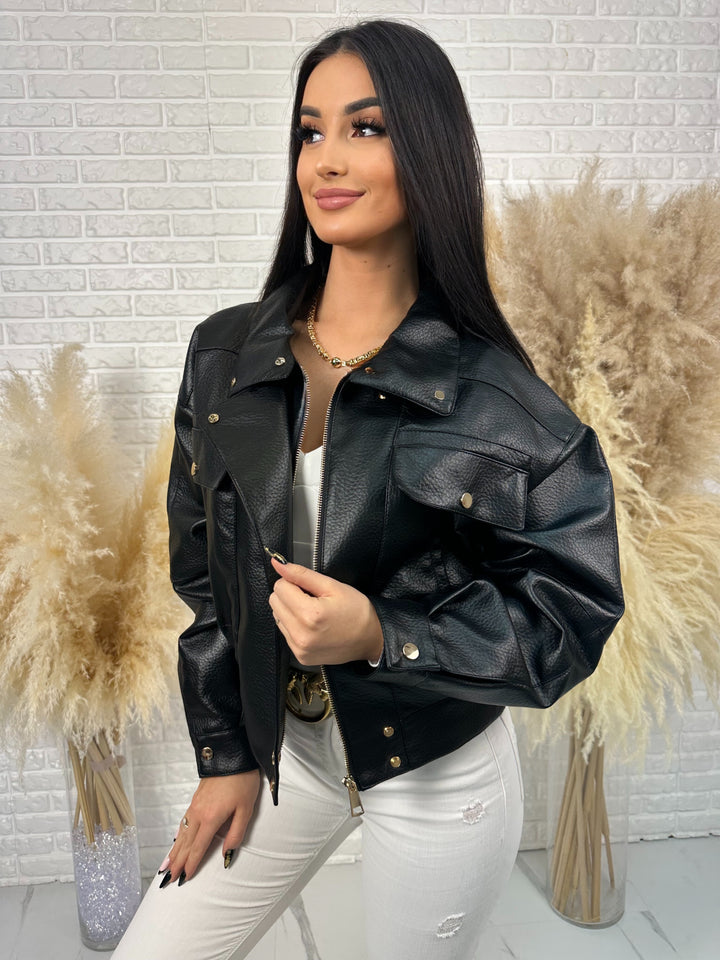 Kurtka wiosenna ANA - model oversize z dużymi kieszeniami