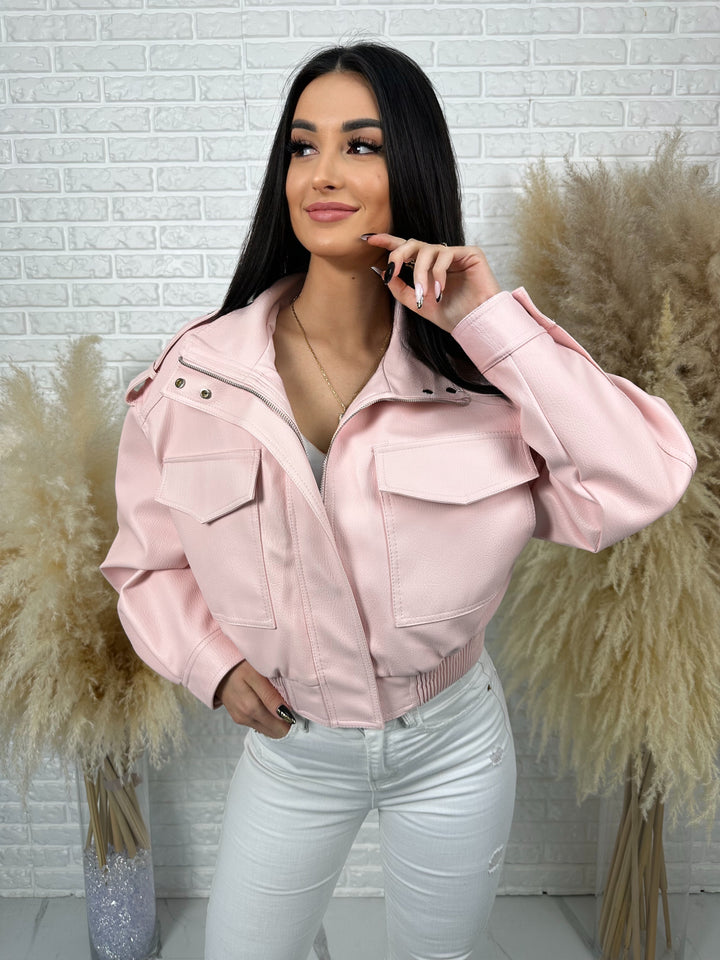 Kurtka MELA - wiosenna kurtka oversize z ekoskóry