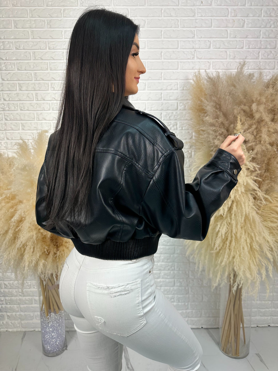 Kurtka MELA - wiosenna kurtka oversize z ekoskóry