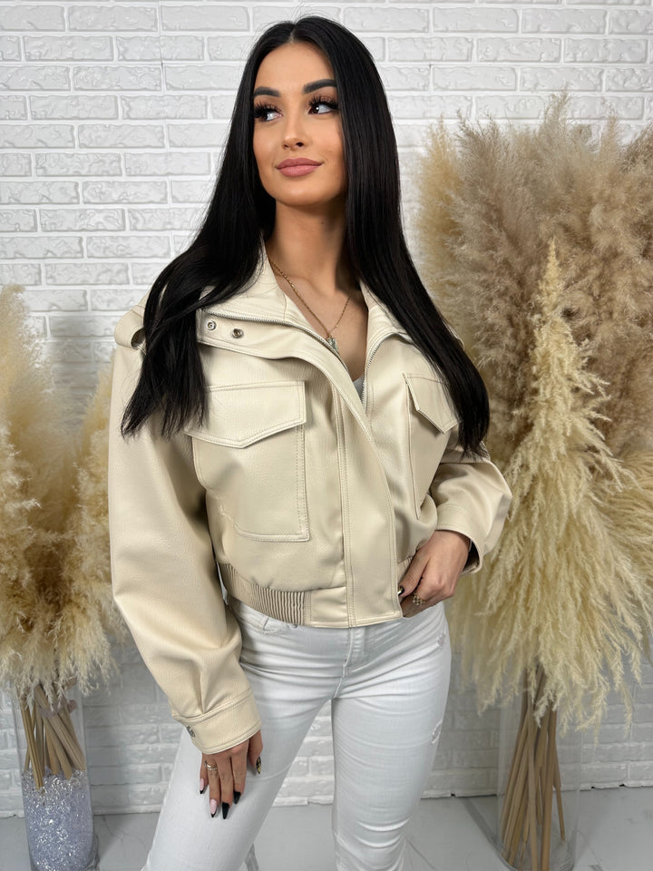 Kurtka MELA - wiosenna kurtka oversize z ekoskóry