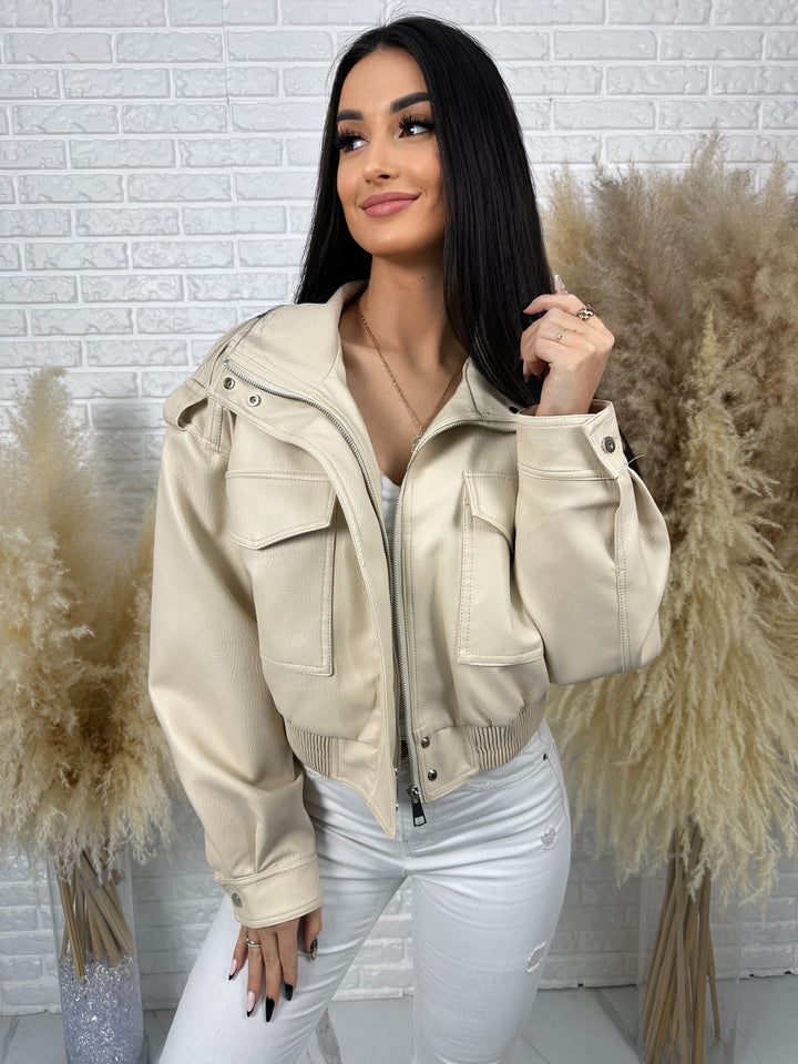 Kurtka MELA - wiosenna kurtka oversize z ekoskóry