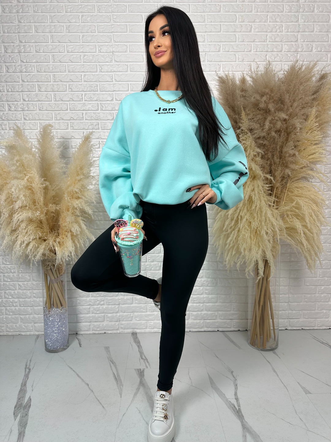 Komplet dresowy POWER - mięsista bawełniana bluza + leginsy