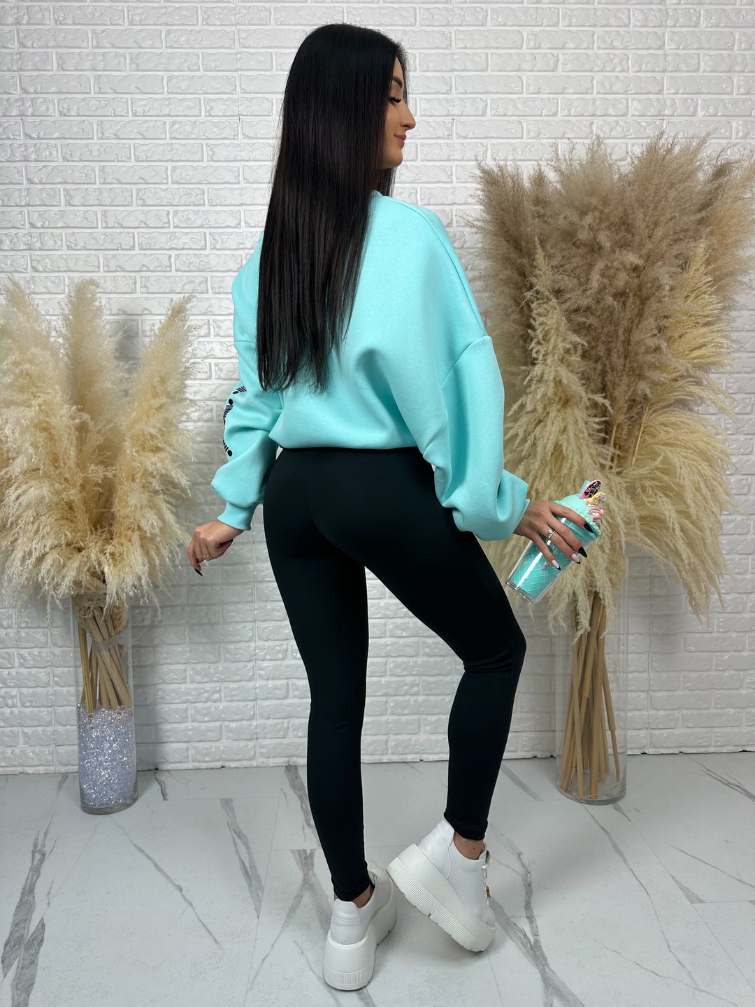 Komplet dresowy POWER - mięsista bawełniana bluza + leginsy