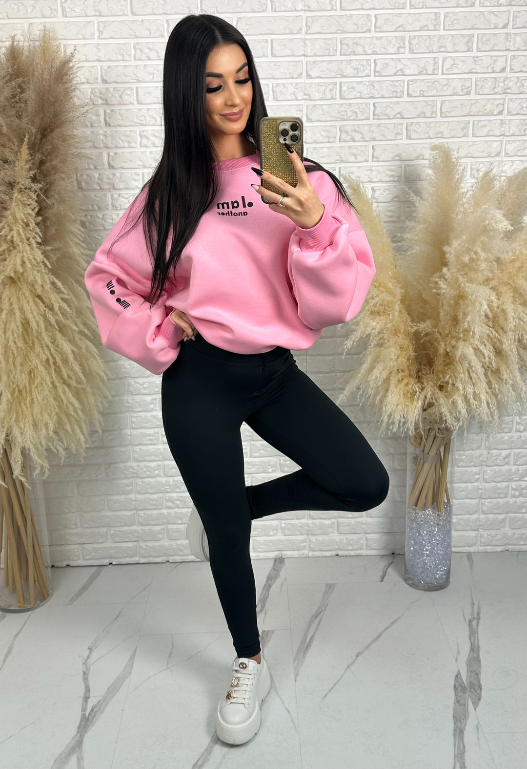 Komplet dresowy POWER - mięsista bawełniana bluza + leginsy