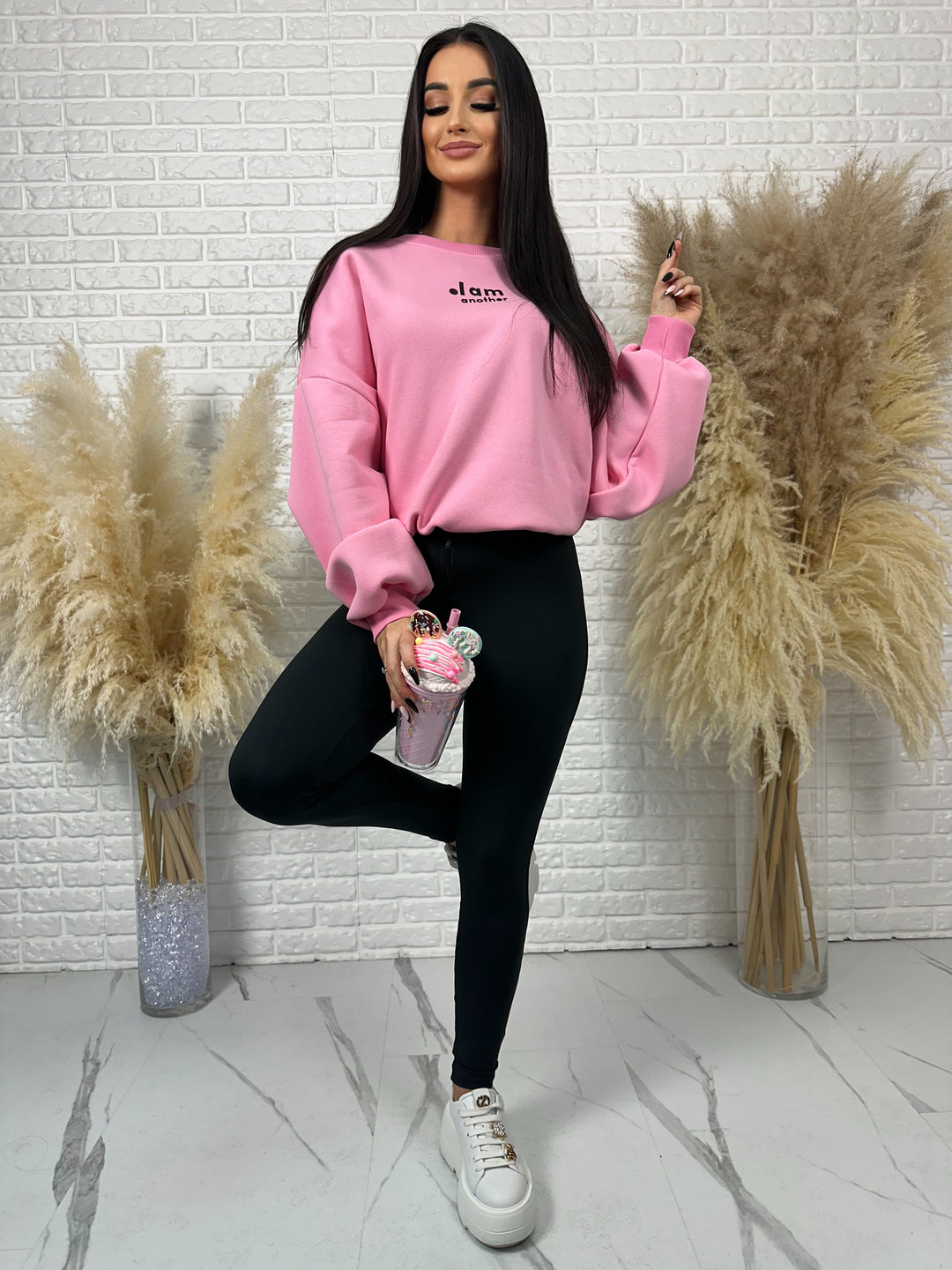 Komplet dresowy POWER - mięsista bawełniana bluza + leginsy