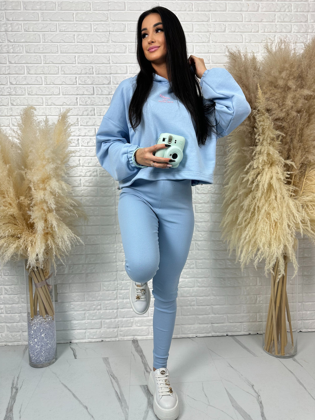 Kompet dresowy ALWAYS - szeroka bluza i prążkowane leginsy z wysokim stanem