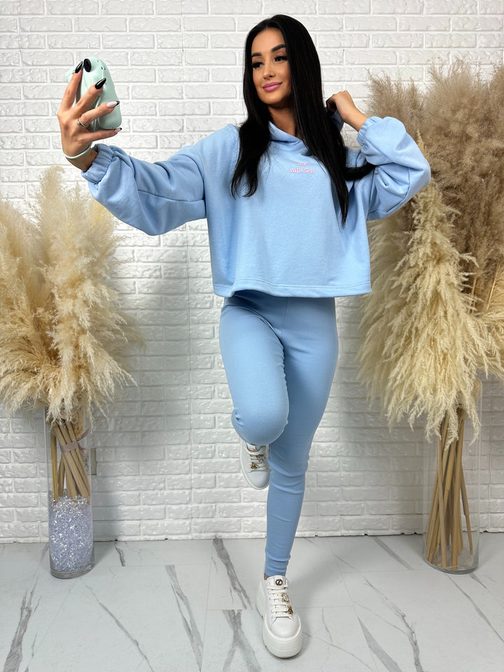 Kompet dresowy ALWAYS - szeroka bluza i prążkowane leginsy z wysokim stanem