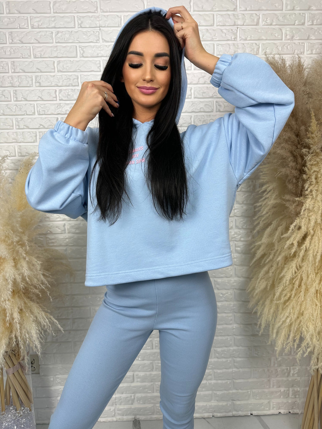 Kompet dresowy ALWAYS - szeroka bluza i prążkowane leginsy z wysokim stanem