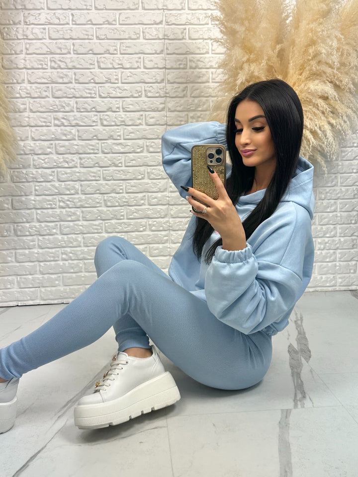 Kompet dresowy ALWAYS - szeroka bluza i prążkowane leginsy z wysokim stanem