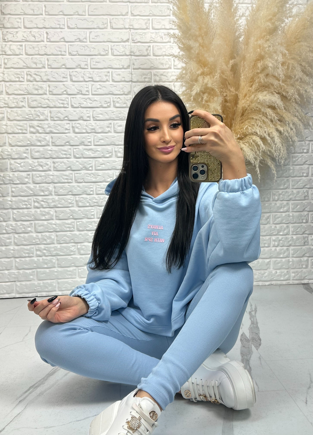 Kompet dresowy ALWAYS - szeroka bluza i prążkowane leginsy z wysokim stanem